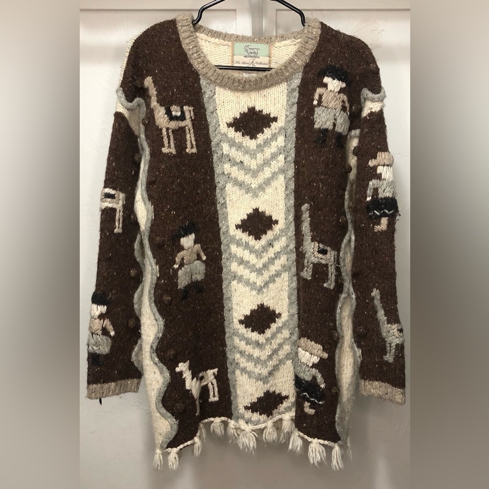Jk the Alpine Collection Peruvian Wool Sweater Size L
